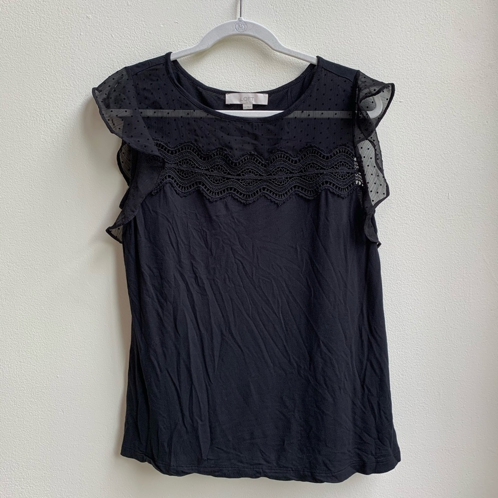LOFT lace detail tee